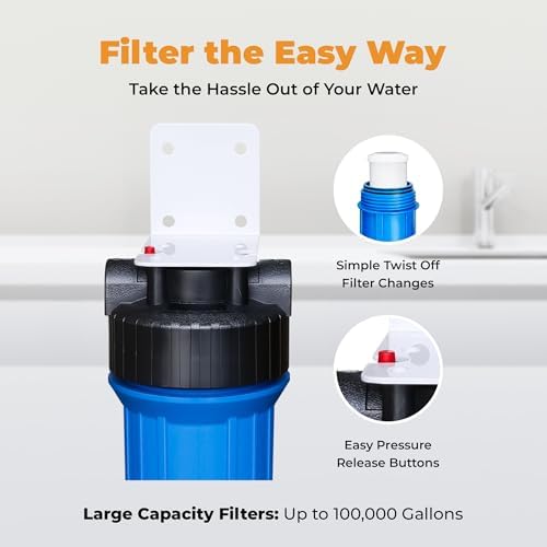 Rotek Water Systems Whole House Water Filtration System | 1-Stage Water Filter System | SED | Clean Water | Sediment Filter | 20 Inch - Image 3