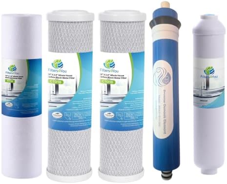 CFS 4 Pc RO Kit with 50 GPD Membrane for PW-RO4L TGI-525 ROES-50 by CompleteFiltrationServices