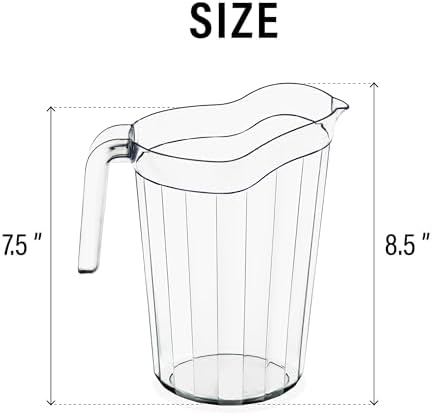DecorRack 10 Pack 75 oz Polycarbonate Pitchers, Beverage Dispenser - Image 2