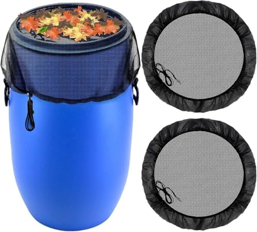 Mesh Cover for Rain Barrels 6Pcs Mesh Cover for Rain Barrel with Drawstring Water Collection Buckets Cover Rain Collection Barrels Netting Screen 39Inch by Unknown