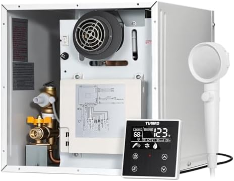 TURBRO Rotorua RV Tankless Water Heater 65,000 BTU, 12V DC, CSA Certified by TURBRO