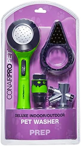 CONAIRPROPET Deluxe Indoor/Outdoor Pet Washer, Dog Shower Attachment with Dual Connectors to Easily Attach, Soft Rubber Massage Fingers, Dual Spray Modes - Image 6