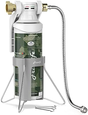 FRIZZLIFE RV Water Filter-NSF/ANSI 53&42 Certified Inline Hose Filter for RV-0.5 Micron High Water Pressure, Reduce Chlorine, Lead, Heavy Metals, Odors - for Marine, Camper, Garden, MV99 by FRIZZLIFE