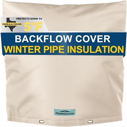 Insulated Backflow Preventer Cover, 24" W x 24" H, Khaki by CholilaCover