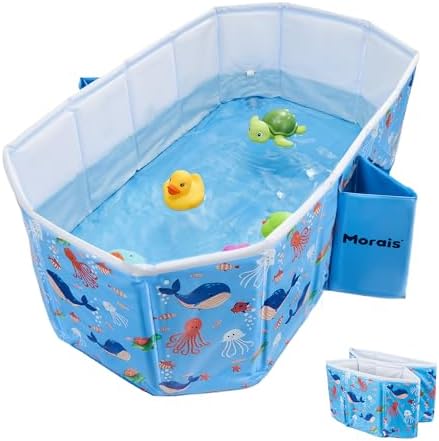 MORAIS Collapsible Baby Bathtub, Portable Toddler Bath Tub for Shower by Morais
