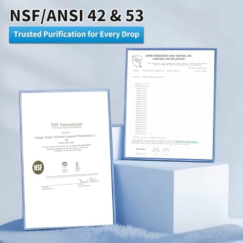 WINGSOL Water Filter for Sink with Faucet, Reduce Heavy Metals/Chlorine/PFAS/PFOA/PFOS/Odor/Sediment, NSF/ANSI 42&53 Improve Taste, EZ Change Life Indication Mineral pH+ Under Sink Water Filter - Image 5