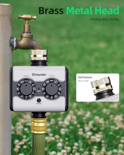 Garden Sprinkler Timer Brass Inlet Ball Valve Zero Pressure Water Timer - Image 2