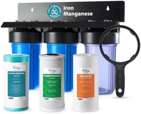 iSpring WGB31BCM Whole House Water Filter System with Clear Filter Housing by iSpring