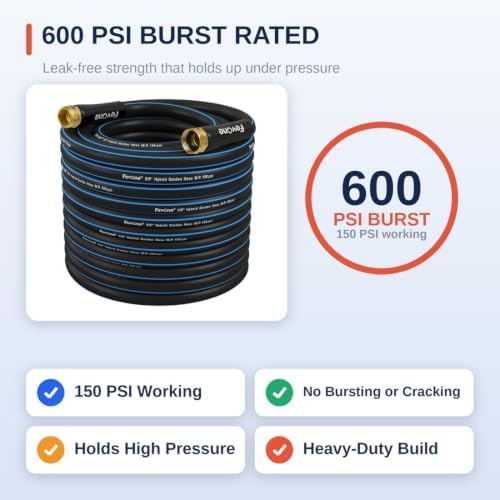 FEVONE Kink Free Garden Hose 100 ft, Heavy Duty Water Hose - Image 6
