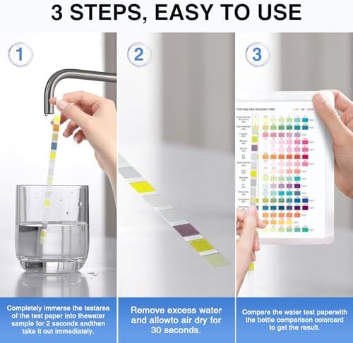 16-in-1 Drinking Water Test Strips, 50 PCS - Home Testing Kit for Tap & Well Water | Lead, Nitrate, Chlorine, Iron, Manganese, pH, Hardness, Mercury, Fluoride Detection - Image 4