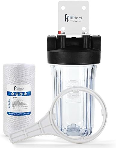 Whole House Sediment & Rust Complete Filtration System with Clear Housing 1" Ports by iFilters