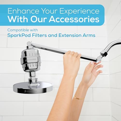 SparkPod Rain Shower Head, 6 Inch Round, Luxury Polished Chrome Finish - Image 6