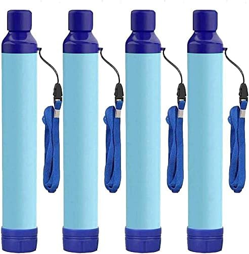 RYTM 4-PC Outdoor Portable Supply for Drinking Hiking Camping Family Outing Emergency Survival Gear Personal Water Filter Straw Survival Filtration Portable Gear by Unknown