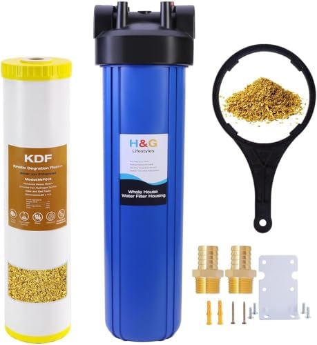 H&G Lifestyles 4.5 x 20 Whole House KDF Water Filter,Reduce Heavy Metal Chlorine Odor Improve Water Taste,Whole Home Water Filtration System by HGLifestyles