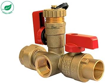 3/4 inch Sweat Tankless Water Heater Isolation Valve Kit with Pressure Relief Valve, FNPT x Sweat, 3/4'' Service Valve Kit for Rheem, Rinnai, Ecosmart Navien Noritz Takagi Bosch - Image 4