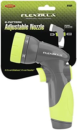 Flexzilla 6-Pattern Adjustable Garden Hose Nozzle Sprayer with Easy to Use on/off toggle & Durable Design - Image 2