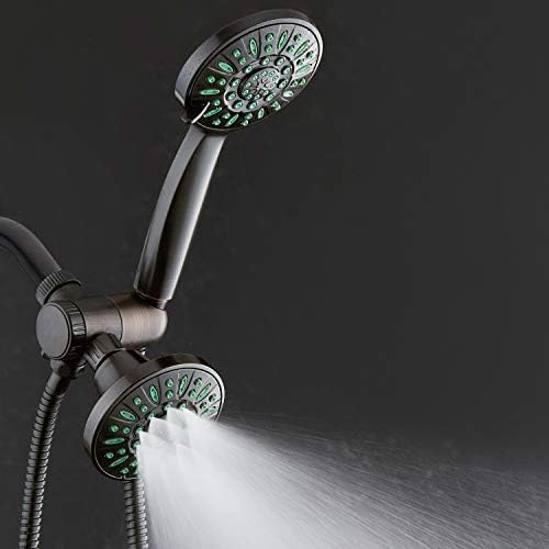 AquaDance Antimicrobial/Anti-Clog High-Pressure 30-setting Shower Combo, Microban Nozzle Protection from Growth of Mold Mildew & Bacteria for Stronger Shower! Oil-Rubbed Bronze Finish/Coral Green Jets - Image 6