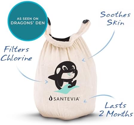 Organic Cotton Bath Faucet Filter by Santevia | Sensitive Skin Bathtub Water Purifier | Adds Nourishing Minerals for Hair & Skin | Chlorine Filter | Made in North America - Image 2