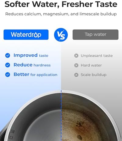 Waterdrop ED12W Glass Rechargeable Water Filter Dispenser, Large 22-Cup, Reduce 70+ Contaminants, Instant Eco-Friendly Countertop Water Filter System, 5-Stage Soften Water Pitcher, with 1 Filter - Image 6