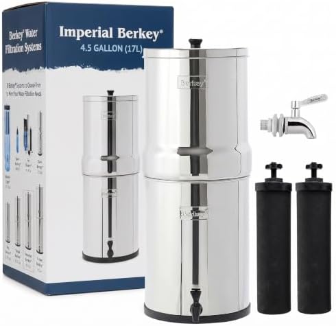Imperial Berkey 4.5 Gal Gravity Water Filter with BB9-2 Filters & Spigot by Berkey