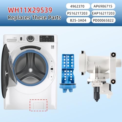 WH11X29539 WH11X39237 Washer Drain Pump and Filter for GE Washing Machines - Image 4