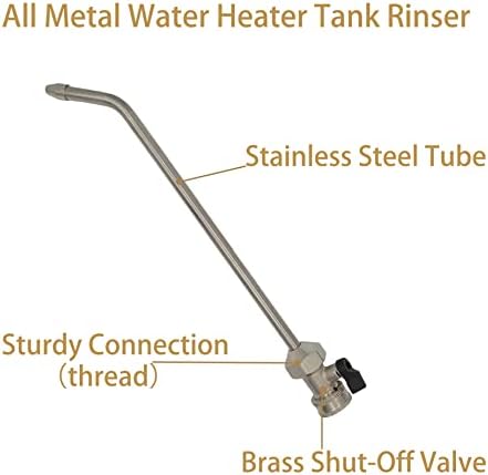 All Metal RV Water Heater Tank Rinser | RV hot water tank flush wand | Cleanses and Removes Sediment from the Bottom of RV Water Heater |Extends Life of RV Water Heater (17 inch) - Image 2