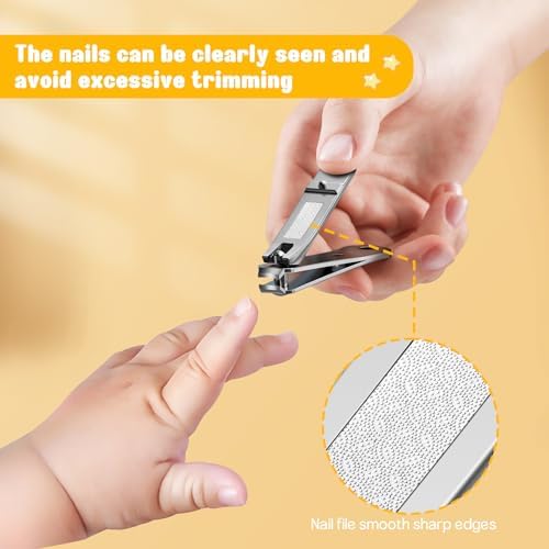 FVION Kids Nail Clippers, Small Jaw Baby Nail Clipper Trimmers for Infants and Toddlers, Precision Children Nail Clippers Nail Grooming Tool for Tiny Fingers and Toes - Silver - Image 5