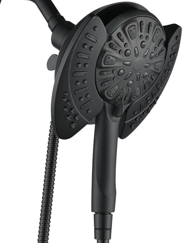 INAVAMZ 2 in 1 Shower Head with Handheld Combo High Pressure Black 2.5 GPM by INAVAMZ