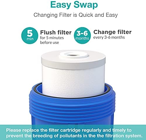5 Micron 10" x 4.5" PGC Sediment Carbon Whole House Water Filter Cartridge - Image 7
