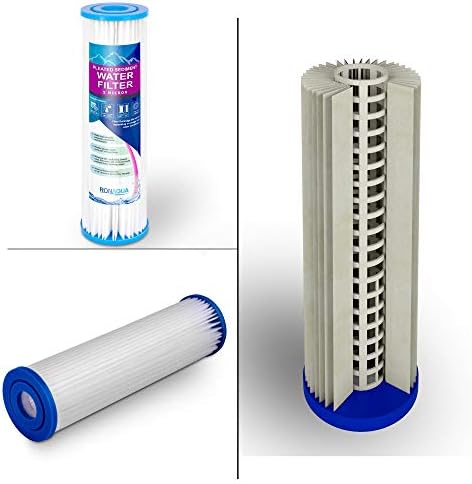 Dual Whole House Water Filter System, Transparent Standard Housings, Presser Relief Button, 3/4” Inlet/Outlet Brass Port, Meets NSF Standards & Regulations (5 Mic Pleated & Standard Sediment Filters) - Image 6