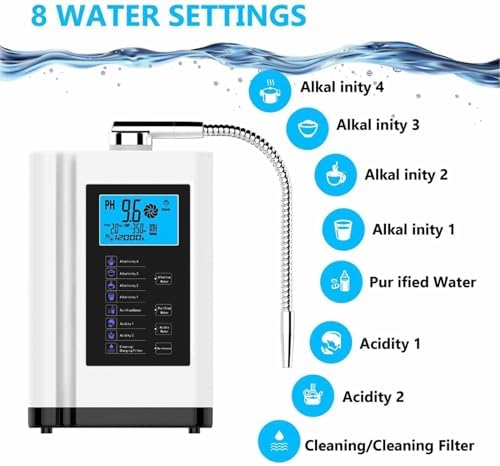 COYEUX Alkaline Acid Water Machine, Water Ionizer, 3.5-10.5 Ph 7 Modes, 600 to -500 Mv, 8000 litres Per Filter, Auto-Cleaning - Image 2