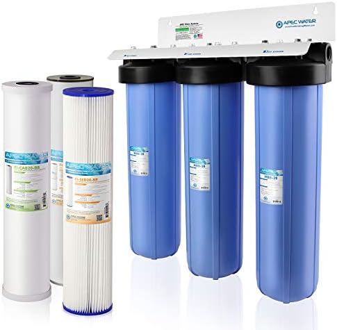 APEC 3-Stage Whole House Water Filter System with Iron, Sediment and Chlorine Filters (CB3-SED-IRON-CAB20-BB) by APECWaterSystems