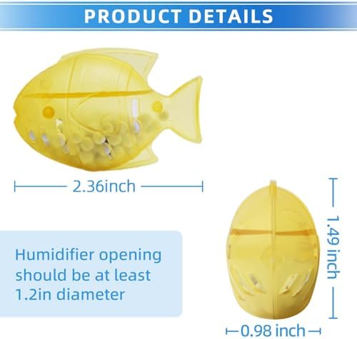 Humidfier Cleaner Fish for Humidifier & Fish Tank, 6 Pack, Yellow - Image 2