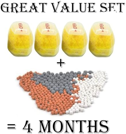 4 Pack Vitamin C Shower Filters - Lemon Balm Replacement, Removes Chlorine, Chloramine & Fluoride | Hard Water Softener for Dry Skin & Hair Loss - Image 4