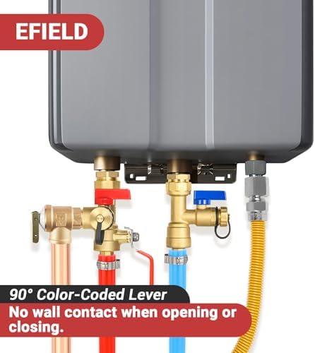 3/4" EFIELD IPS Isolator Tankless Water Heater Service Valve Kit - Image 6