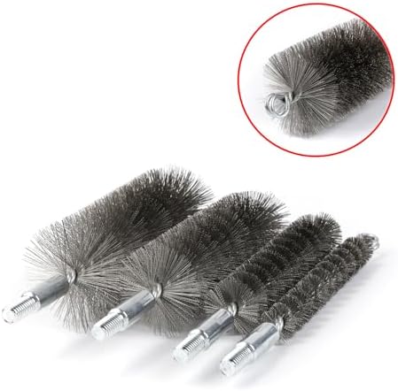 50 Inch Pipe Cleaning Brush Set with Stainless Steel Bristles - Image 4