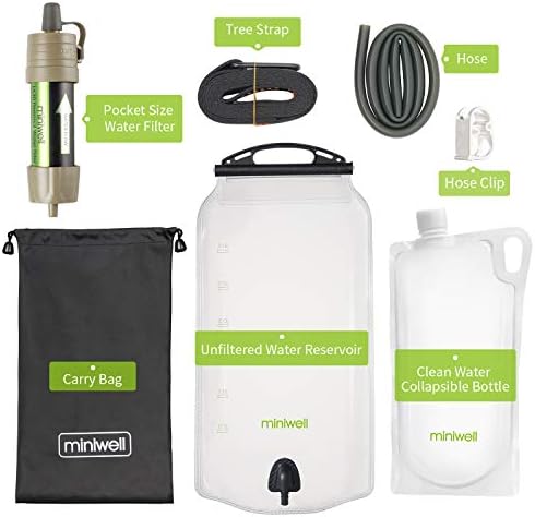 Miniwell Filter Straw Water Purification System for Hiking, Camping and Survivalism - TUV Approved Mini Water Filter with 99.9% Bacteria Elimination Rate - Image 2