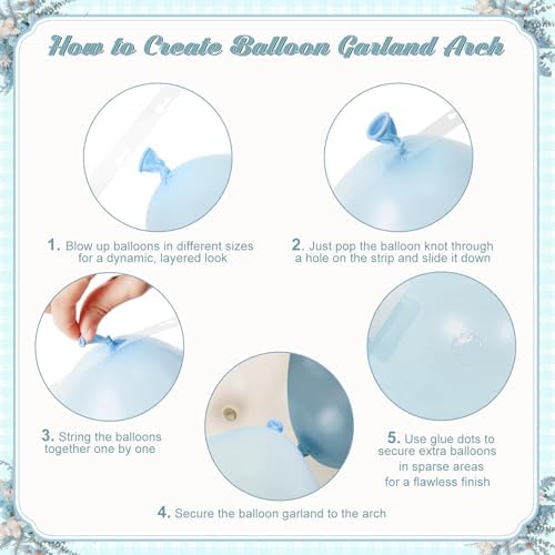 Dusty Blue Balloon Arch Kit for Baby Shower Birthday Party Decorations - Image 7