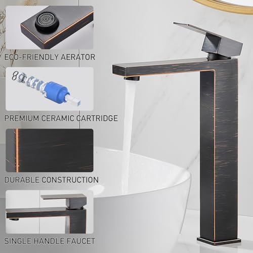 AVSIILE Vessel Sink Faucet, Oil Rubbed Bronze 1 Hole Single Handle Faucets - Image 3