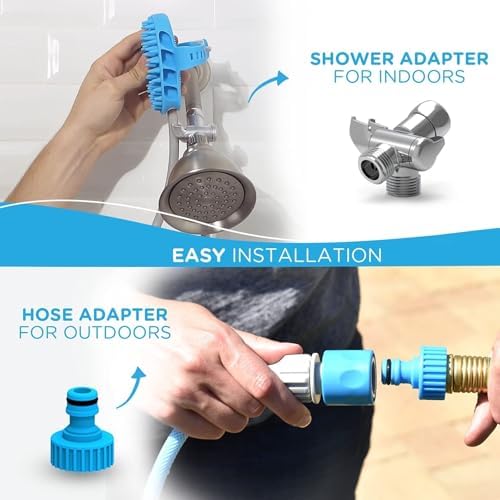 Aquapaw Dog Bath Brush Pro & Dog Shower Attachment - Large Silicone Rubber - Sprayer & Scrubber in One with 8ft Hose Attachment & Shower Wand for Bathing - Pet Bath Supplies - Image 3