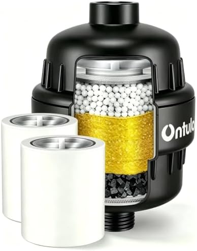 Ontulor Heavy Duty Shower Head Filter For Hard Water(Matt Black) by Ontulor
