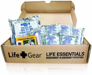Life Gear - LG329 Emergency Food, Water & Thermal blanket for 1 person, 3 days, add to emergency or survival kit Brown Box by LifeGear