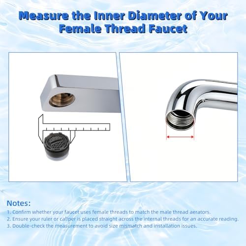 Hibbent 36 Pcs Faucet Aerator with 6 Pcs Aerator Key Removal Wrench Tool - Image 4