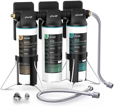 Frizzlife TW10 Under Sink Water Filter System, NSF/ANSI 53&42 Certified Elements, Reduce 99.99% Lead, Chlorine, Chloramine, Fluoride, Bad Taste & Odor, Direct Connect, 0.5 Micron, USA Tech Support by FRIZZLIFE