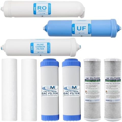 APPLIED MEMBRANES INC. AMI Ultra Replacement Water Filter Kit AMI Ultra Home RO + UF 1 Year Supply of Filters & Membranes by APPLIED+MEMBRANES+INC.