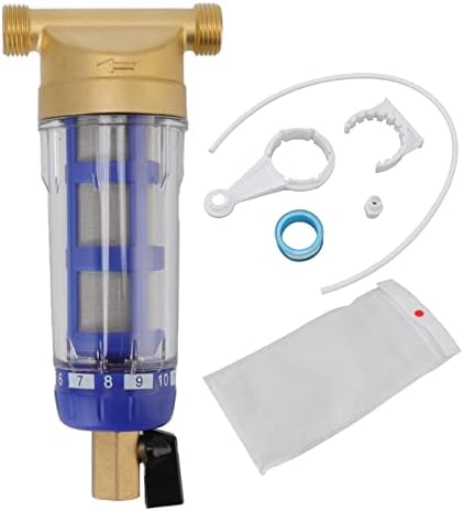 Cyclonic Sedimentation Water Filter Backwashing Pure Copper Whole House Water Filter with 40 60um High Accuracy Filtration for Washer Water Heater 21.6oz by Miriam+Song