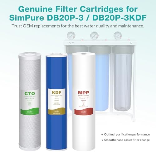 SimPure 3-Stage 20" x 4.5" Whole House Water Filter Replacement - Image 6