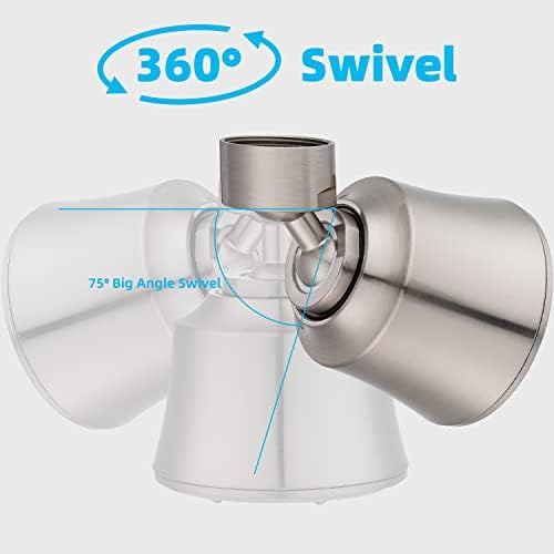 Faucet Aerator 4 Modes, 360° Swivel Faucet Sprayer Head, Brushed Nickel - Image 4