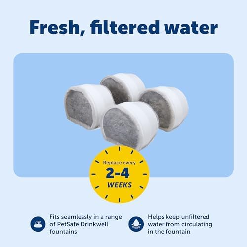 PetSafe Drinkwell Pet Fountain Replacement Carbon Filters, 4 Filters - Image 3