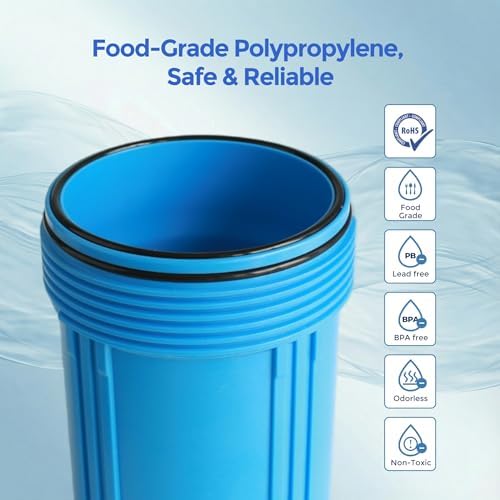 WH-10HD 10" x 4.5" Whole House Water Filter Housing - Image 4